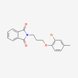 molecular formula C18H16BrNO3 B8174394 2-(3-(2-Bromo-4-methylphenoxy)propyl)isoindoline-1,3-dione 