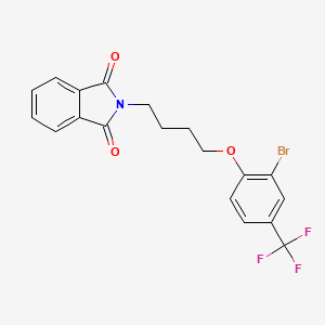 molecular formula C19H15BrF3NO3 B8174398 2-(4-(2-Bromo-4-(trifluoromethyl)phenoxy)butyl)isoindoline-1,3-dione 