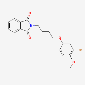 molecular formula C19H18BrNO4 B8174423 2-(4-(3-Bromo-4-methoxyphenoxy)butyl)isoindoline-1,3-dione 