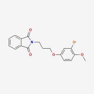 molecular formula C18H16BrNO4 B8174425 2-(3-(3-Bromo-4-methoxyphenoxy)propyl)isoindoline-1,3-dione 