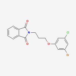 molecular formula C17H13BrClNO3 B8174429 2-(3-(3-Bromo-5-chlorophenoxy)propyl)isoindoline-1,3-dione 