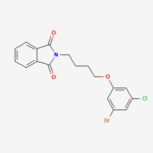 molecular formula C18H15BrClNO3 B8174435 2-(4-(3-Bromo-5-chlorophenoxy)butyl)isoindoline-1,3-dione 
