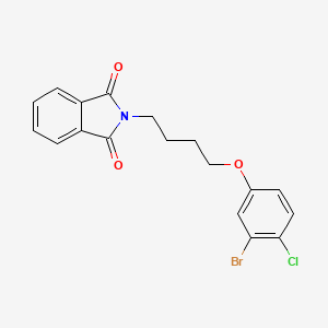 molecular formula C18H15BrClNO3 B8174442 2-(4-(3-Bromo-4-chlorophenoxy)butyl)isoindoline-1,3-dione 