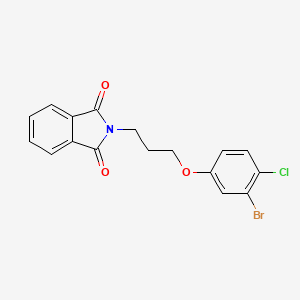 molecular formula C17H13BrClNO3 B8174450 2-(3-(3-Bromo-4-chlorophenoxy)propyl)isoindoline-1,3-dione 