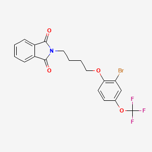 molecular formula C19H15BrF3NO4 B8174458 2-(4-(2-Bromo-4-(trifluoromethoxy)phenoxy)butyl)isoindoline-1,3-dione 
