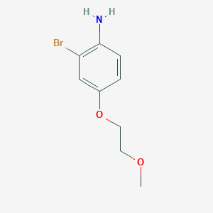 molecular formula C9H12BrNO2 B8174466 2-Bromo-4-(2-methoxyethoxy)aniline 