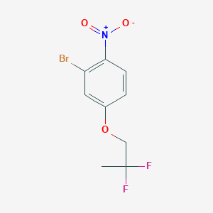 molecular formula C9H8BrF2NO3 B8174470 2-Bromo-4-(2,2-difluoropropoxy)-1-nitrobenzene 