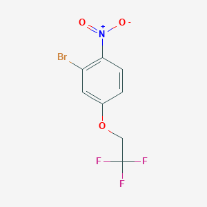 molecular formula C8H5BrF3NO3 B8174473 2-Bromo-1-nitro-4-(2,2,2-trifluoroethoxy)benzene 