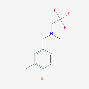 molecular formula C11H13BrF3N B8174475 N-(4-Bromo-3-methylbenzyl)-2,2,2-trifluoro-N-methylethanamine 