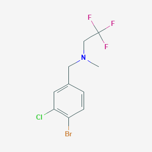 molecular formula C10H10BrClF3N B8174483 N-(4-bromo-3-chlorobenzyl)-2,2,2-trifluoro-N-methylethanamine 