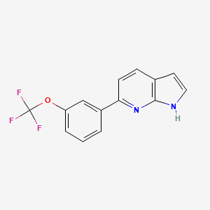 molecular formula C14H9F3N2O B8174549 6-(3-(Trifluoromethoxy)phenyl)-1H-pyrrolo[2,3-b]pyridine 