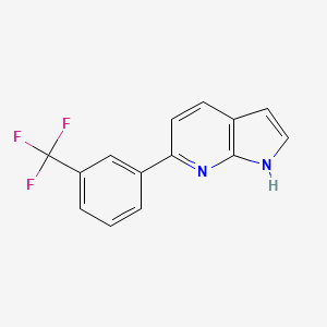 molecular formula C14H9F3N2 B8174551 6-(3-(trifluoromethyl)phenyl)-1H-pyrrolo[2,3-b]pyridine 