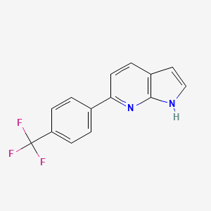 molecular formula C14H9F3N2 B8174557 6-(4-(Trifluoromethyl)phenyl)-1H-pyrrolo[2,3-b]pyridine 