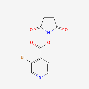 molecular formula C10H7BrN2O4 B8174585 2,5-Dioxopyrrolidin-1-yl 3-bromoisonicotinate 
