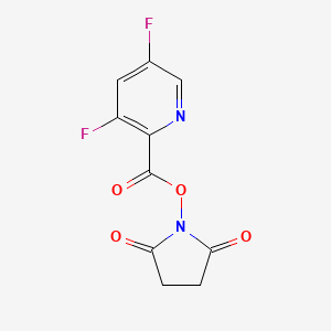 molecular formula C10H6F2N2O4 B8174588 2,5-Dioxopyrrolidin-1-yl 3,5-difluoropicolinate 