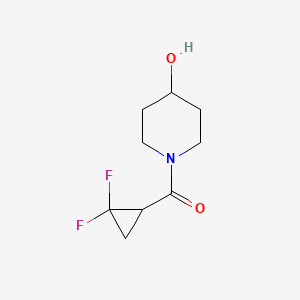 molecular formula C9H13F2NO2 B8174596 (2,2-Difluorocyclopropyl)(4-hydroxypiperidin-1-yl)methanone 