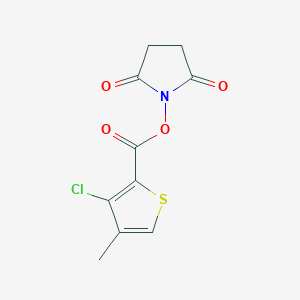 molecular formula C10H8ClNO4S B8174603 2,5-Dioxopyrrolidin-1-yl 3-chloro-4-methylthiophene-2-carboxylate 