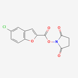 molecular formula C13H8ClNO5 B8174617 2,5-Dioxopyrrolidin-1-yl 5-chlorobenzofuran-2-carboxylate 