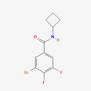 molecular formula C11H10BrF2NO B8174624 3-Bromo-N-cyclobutyl-4,5-difluorobenzamide 