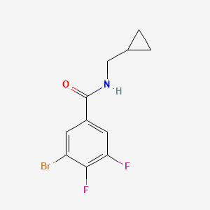 molecular formula C11H10BrF2NO B8174649 3-Bromo-N-(cyclopropylmethyl)-4,5-difluorobenzamide 