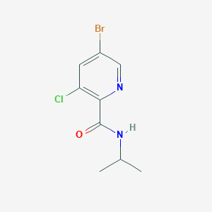 molecular formula C9H10BrClN2O B8174670 5-Bromo-3-chloro-N-isopropylpicolinamide 
