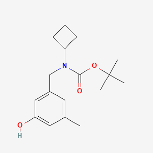 molecular formula C17H25NO3 B8174685 tert-Butyl cyclobutyl(3-hydroxy-5-methylbenzyl)carbamate 