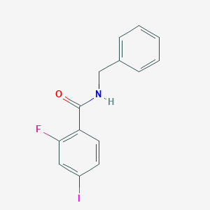 molecular formula C14H11FINO B8174706 N-Benzyl-2-fluoro-4-iodobenzamide 