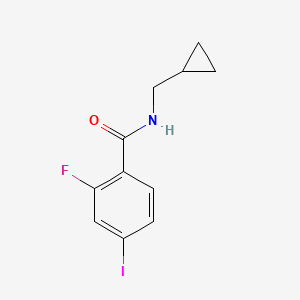 molecular formula C11H11FINO B8174714 N-(Cyclopropylmethyl)-2-fluoro-4-iodobenzamide 