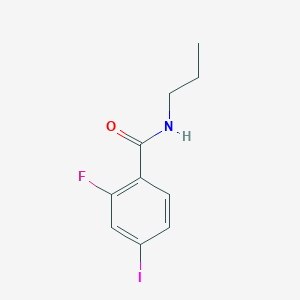 molecular formula C10H11FINO B8174719 2-Fluoro-4-iodo-N-propylbenzamide 