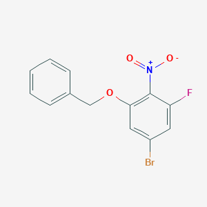 molecular formula C13H9BrFNO3 B8174735 1-(Benzyloxy)-5-bromo-3-fluoro-2-nitrobenzene 