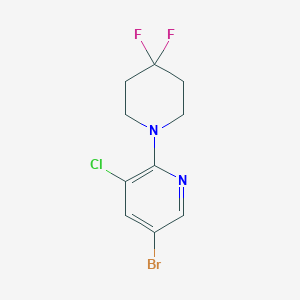 molecular formula C10H10BrClF2N2 B8174786 5-Bromo-3-chloro-2-(4,4-difluoropiperidin-1-yl)pyridine 