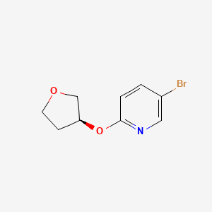molecular formula C9H10BrNO2 B8174793 (s)-2-(Tetrahydrofuran-3-yloxy)-5-bromopyridine 