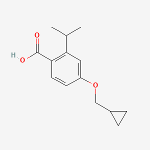 molecular formula C14H18O3 B8174810 4-(Cyclopropylmethoxy)-2-isopropylbenzoic acid 