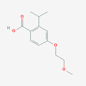 molecular formula C13H18O4 B8174819 2-Isopropyl-4-(2-methoxyethoxy)benzoic acid 