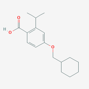 molecular formula C17H24O3 B8174827 4-(Cyclohexylmethoxy)-2-isopropylbenzoic acid 
