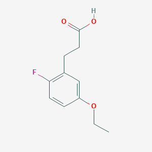 molecular formula C11H13FO3 B8174878 3-(5-Ethoxy-2-fluorophenyl)propanoic acid 