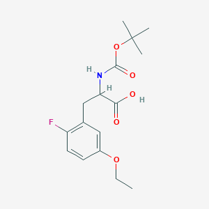 molecular formula C16H22FNO5 B8174893 2-((tert-Butoxycarbonyl)amino)-3-(5-ethoxy-2-fluorophenyl)propanoic acid 