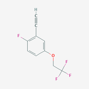 molecular formula C10H6F4O B8174900 2-Ethynyl-1-fluoro-4-(2,2,2-trifluoroethoxy)benzene 