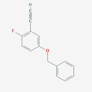 molecular formula C15H11FO B8174903 4-(Benzyloxy)-2-ethynyl-1-fluorobenzene 