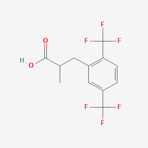 molecular formula C12H10F6O2 B8174915 3-(2,5-Bis(trifluoromethyl)phenyl)-2-methylpropanoic acid 