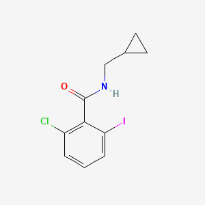 molecular formula C11H11ClINO B8174924 2-Chloro-N-(cyclopropylmethyl)-6-iodobenzamide 