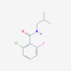 molecular formula C11H13ClINO B8174925 2-Chloro-6-iodo-N-isobutylbenzamide 