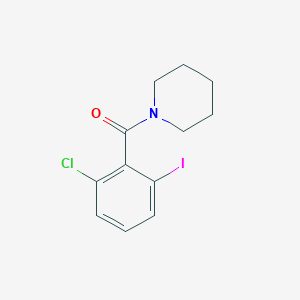molecular formula C12H13ClINO B8174941 (2-Chloro-6-iodophenyl)(piperidin-1-yl)methanone 