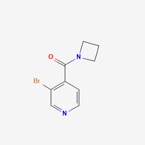 molecular formula C9H9BrN2O B8175067 4-(Azetidine-1-carbonyl)-3-bromopyridine 