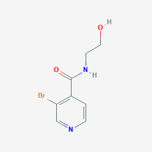 molecular formula C8H9BrN2O2 B8175076 3-Bromo-N-(2-hydroxyethyl)pyridine-4-carboxamide 
