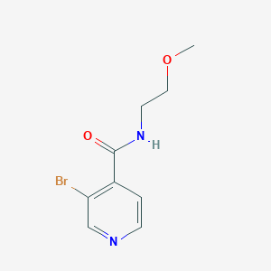 molecular formula C9H11BrN2O2 B8175078 3-Bromo-N-(2-methoxyethyl)isonicotinamide 