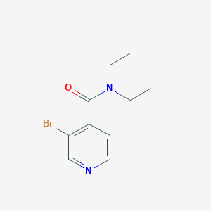 molecular formula C10H13BrN2O B8175102 3-Bromo-N,N-diethylisonicotinamide 