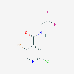 molecular formula C8H6BrClF2N2O B8175137 5-Bromo-2-chloro-N-(2,2-difluoroethyl)isonicotinamide 