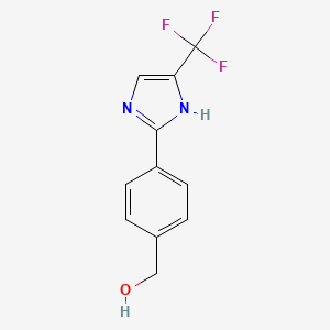 molecular formula C11H9F3N2O B8175160 [4-(4-Trifluoromethyl-1H-imidazol-2-yl)-phenyl]-methanol 