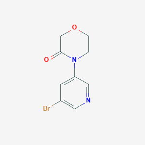 molecular formula C9H9BrN2O2 B8175187 4-(5-Bromopyridin-3-yl)morpholin-3-one 